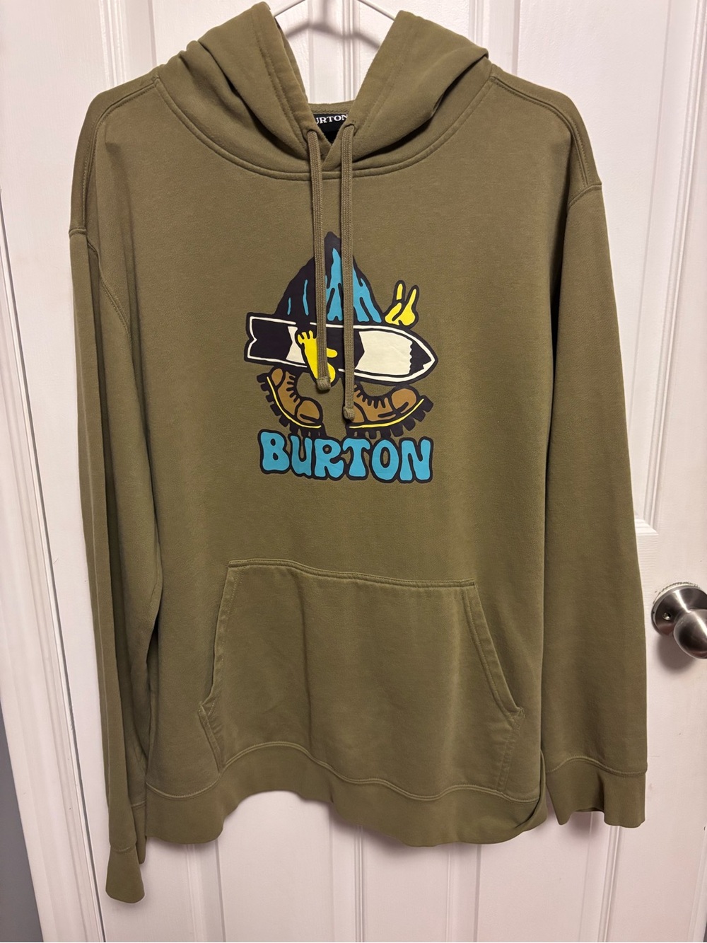 Burton Men's Lorid Pullover Hoodie Martini Olive Khaki Green Graphic Sz XL